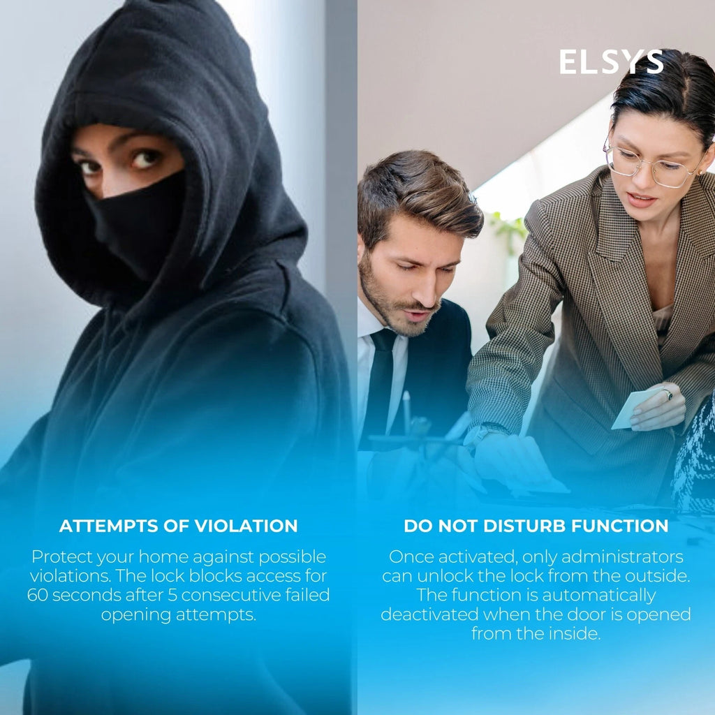 Digital Lock with Handle - Fingerprint Door Lock & Numeric Access