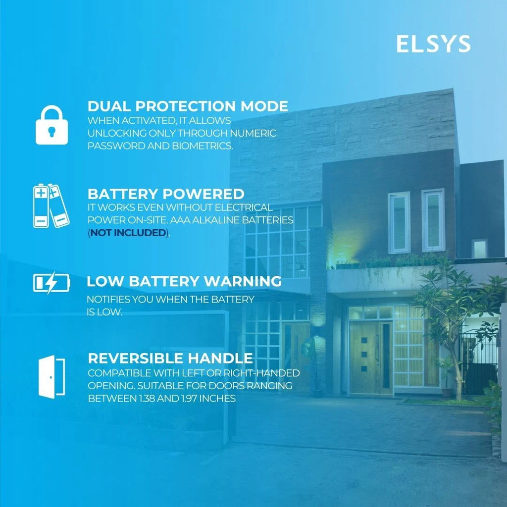 Digital Lock with Handle - Fingerprint Door Lock & Numeric Access